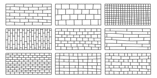 checkered blocks in various sizes and styles vector image