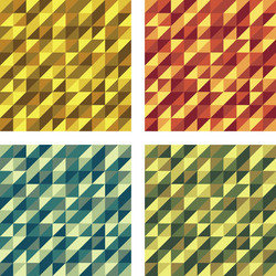 set of colorful geometric seamless textures raster vector image