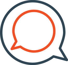 two linear chat speech message bubbles hidden vector image