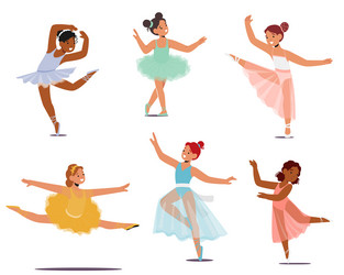 Graceful Ballerina Girls Vector Image