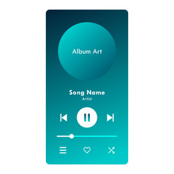 music player app user interface icons vector image
