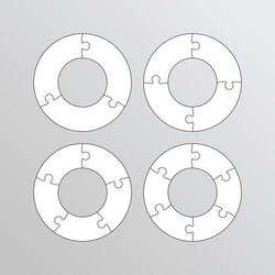 set of ring puzzle grids scheme for thinking game vector image