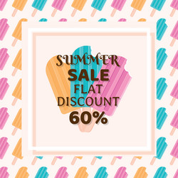 Summer Ice Cream Sale Banner Vector Image