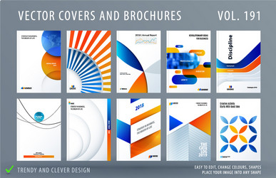 design set colourful abstract templates vector image