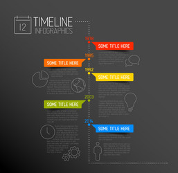 infographic timeline report template vector image