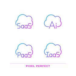 structure of cloud computing pixel perfect vector image