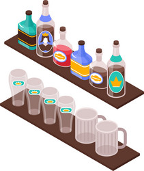 Bar interior icon vector