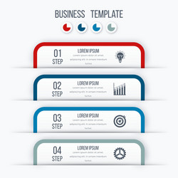 Modern infographics template with 4 options vector