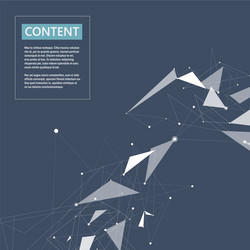 molecular structure with connected abstract shapes vector image