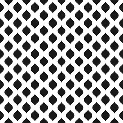 Wavy seamless pattern background in black vector