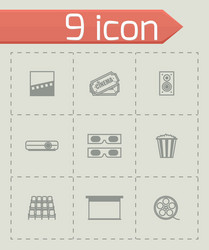 cinema icon set vector