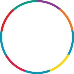 segmented circles from 2 to 20 parts circular vector image