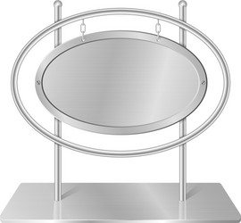 Frame of metal on aluminium plate vector