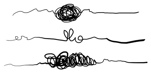 hand drawn scribble sketch circle object tangled vector image