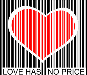 Love Knows No Price Vector Image