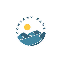 Nature Landscape Logo Template Vector Image