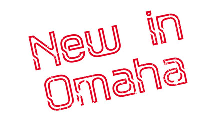 new in omaha rubber stamp vector