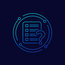 Questionnaire Icon - Linear Style vector image