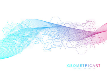 science network pattern connecting lines and dots vector image