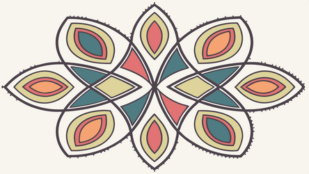 abstract pattern with interconnected shapes vector image