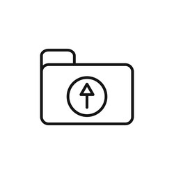 folder upload icon ideal for file sharing vector image