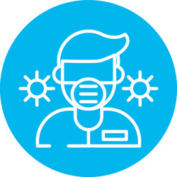 man using face mask block style icon vector image