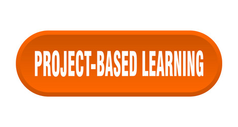 project-based learning button rounded sign vector image