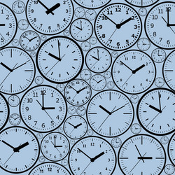 seamless pattern composed of images hours vector image