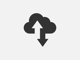 technology icon cloud computing connection big vector image