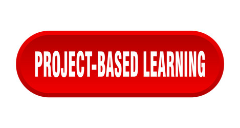 project-based learning button rounded sign vector image