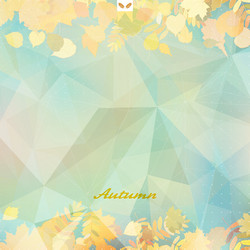 abstract autumn with maple leaves vector