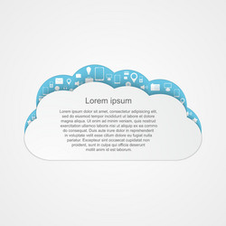 Cloud computing concept modern design element vector