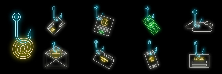cyber security concept with different types vector image