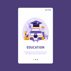 mobile ui ux gui template app interface wireframe vector image