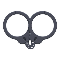 Bondage handcuff icon cartoon police crime vector