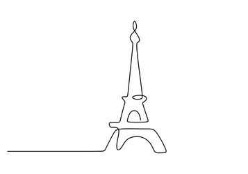 one continuous single line of famous building vector image