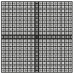 pixel square composition numeric pattern symbol vector image