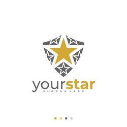 Monogram dy star shield logo design inspiration Vector Image
