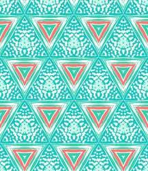 geometric pattern with triangles and random dots vector image