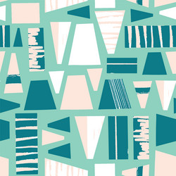 Geometric hand drawn abstract rectangle block Vector Image