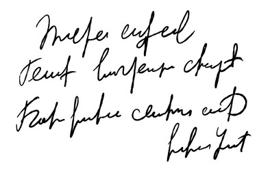 Handwritten unreadable text Royalty Free Vector Image