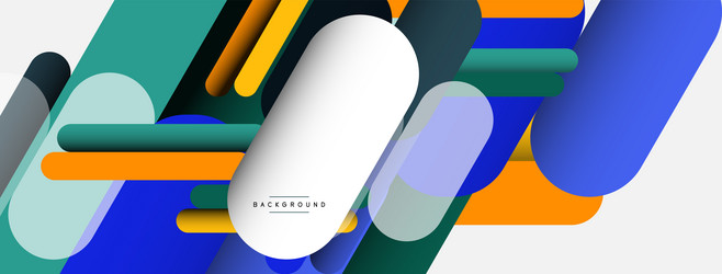 overlapping round shapes and lines background vector image