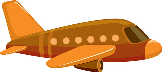 single picture brown airplane vector