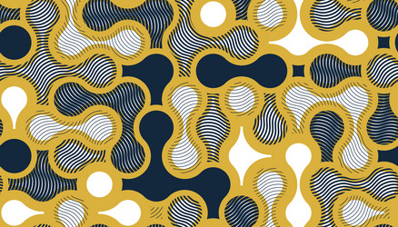 fluid shapes dynamic seamless pattern molecules vector image