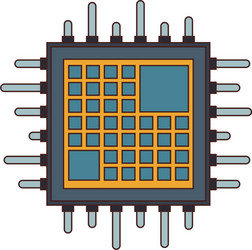 microchip processor technology vector image