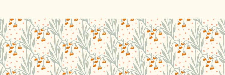 pastel boho flowers seamless border pattern vector