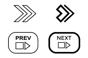 previous and next navigation arrows with modern vector image
