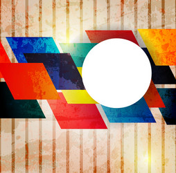 Retro modern abstraction in color abstract vector