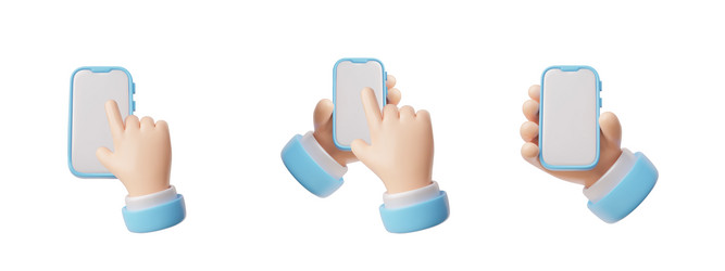 a set of 3d gestures on smart devices vector image