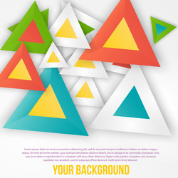 abstract triangles background object web vector image